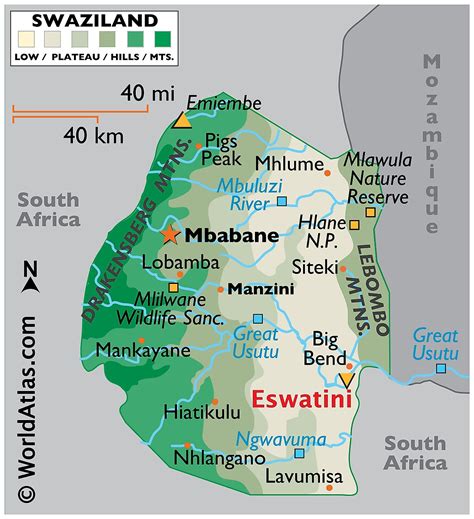 Eswatini Maps & Facts - World Atlas