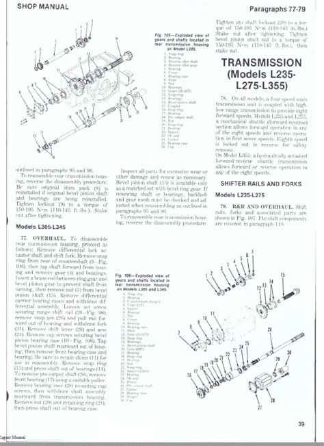 Kubota L185, L235, L245, L285, L295, L305, L345, L355 Tractor Manual