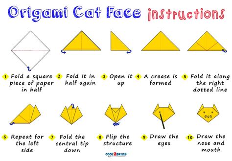 Simple Origami Instructions for Creating a Cat – easy origami tutorial