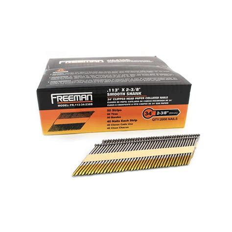 Freeman 0.113 in. x 2-3/8 in. 30° - 34° Clipped Head Bright Finish ...