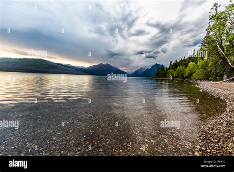 Lake McDonald / Lake / Sunrise / Sunset/ Reflections Stock Photo - Alamy