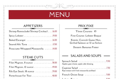 Restaurant Menu Templates: Design and Print Custom Restaurant Menus ...