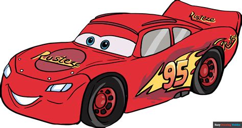 How to Draw Lightning McQueen - Really Easy Drawing Tutorial