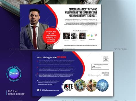 Political Postcard Design Template - Heropik | Marketing Materials For ...