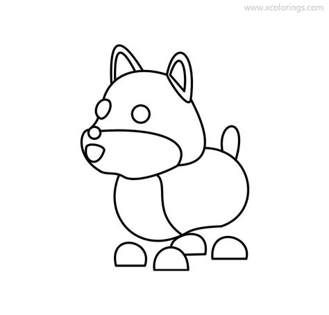 Roblox Adopt Me Coloring Pages Shiba Inu. | Pets drawing, Coloring ...