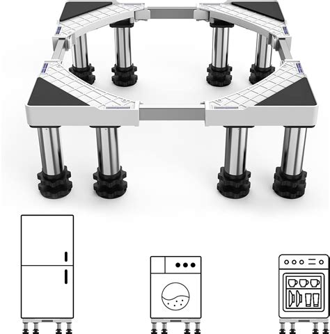 Buy SEISSO Fridge Stand-Upgraded 8 Heavy Duty Feet Adjustable Dryer ...