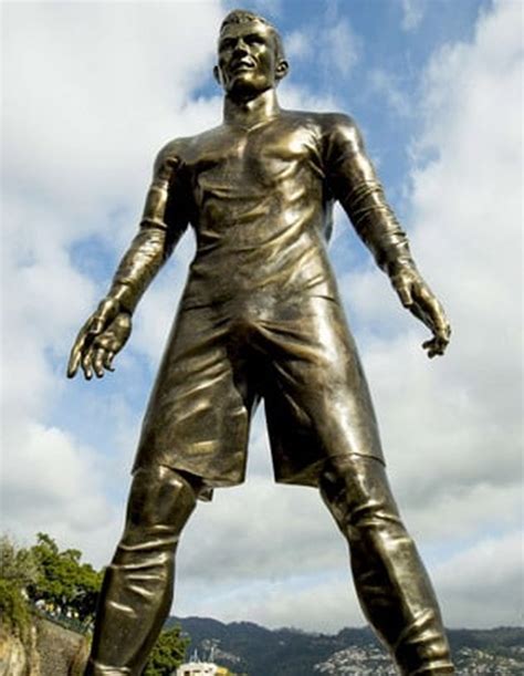 The statue of Cristiano Ronaldo in Madeira Island