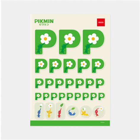 Stickers Sheet P Logo Pikmin - Meccha Japan