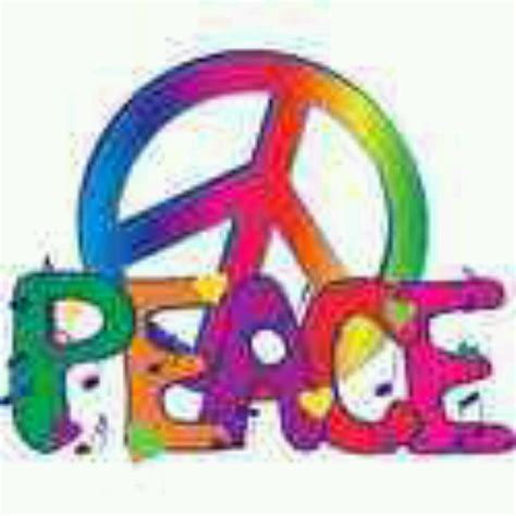 the word peace painted in multicolored letters on a white background ...