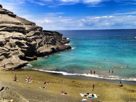 Green sand beach, Big Island Hawaii- AMAZING #Hawaii / photo by ...