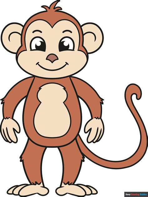 How to Draw an Easy Monkey - Really Easy Drawing Tutorial