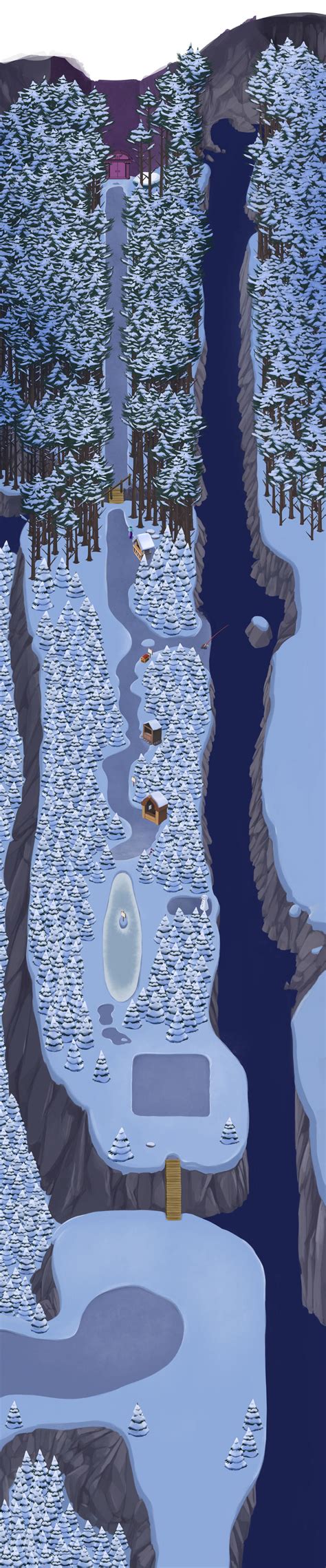 Undertale Map - Snowdin Forest by oennarts on DeviantArt