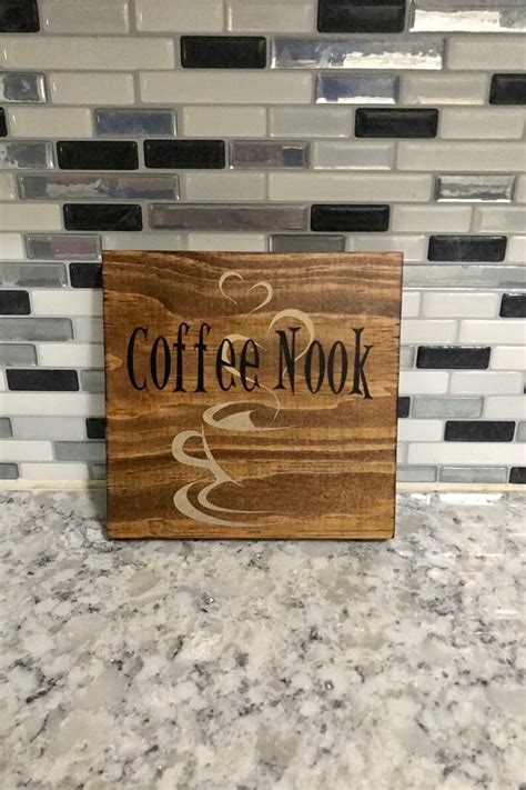 Coffee Nook Wood Coffee Lovers Sign Coffee Lovers Wood Sign | Etsy