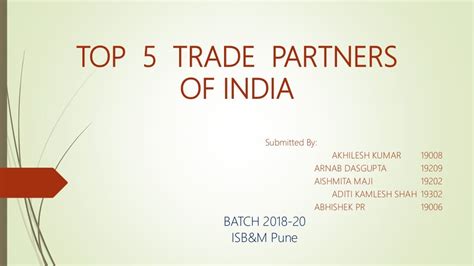 Top 5 trade partners of india