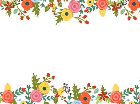 Flower Border Ppt Template | Best Flower Site