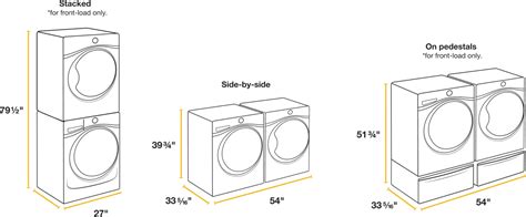 Washer and Dryer Measuring Guide | Washer and dryer sizes, Clothes ...