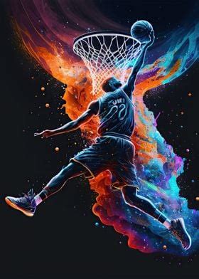 'Basketball Sport Colorful' Poster by Ahmet Thorpe | Displate