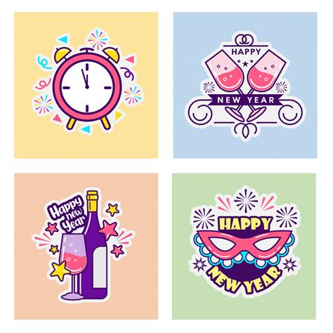 6 Ways To Use Happy New Year Stickers Creatively - DrawHipo