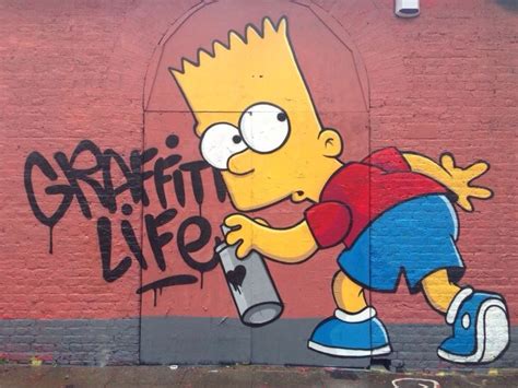 Bart Simpson graffiti style | Graffiti de arte callejero, Murales ...