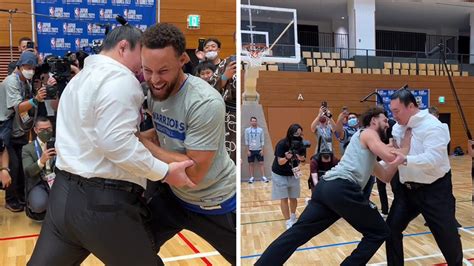 Stephen Curry, Klay Thompson Hilariously Dominated By Sumo Legend ...