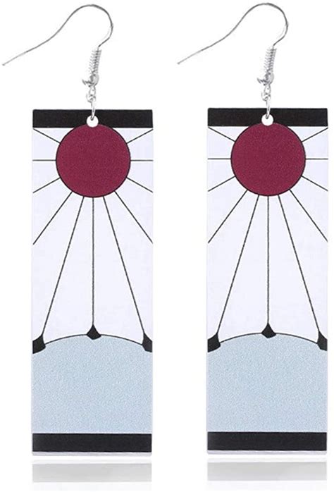 Amazon.com: Demon Slayer Tanjiro Earrings - Kimetsu No Yaiba Anime ...