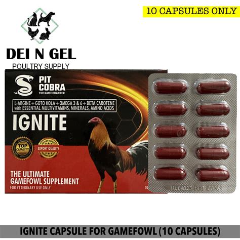 PIT COBRA IGNITE CAPSULE FOR GAMEFOWL (10 CAPSULES) | Lazada PH