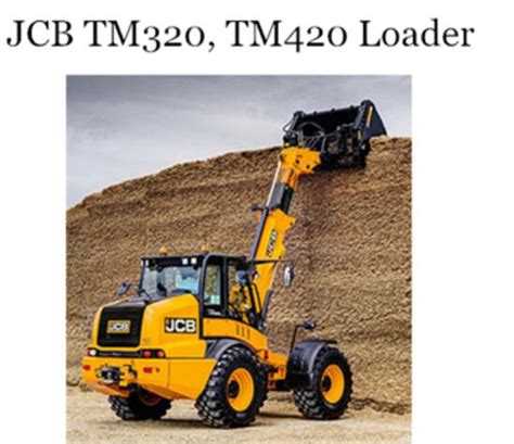 JCB TM320, TM420 Loader Operator’s Manual | Service Repair Manuals PDF