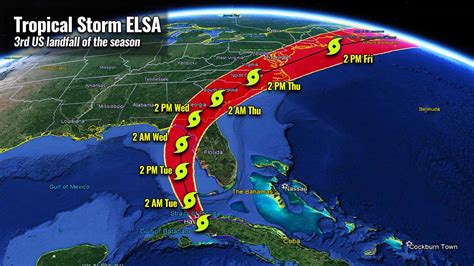 Tropical Storm Elsa now heads for a dangerous landfall in Florida on ...