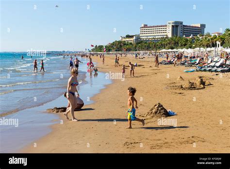 SIDE, TURKEY - 4 OCTOBER, 2017: Coast of Side in Turkey beaches of ...