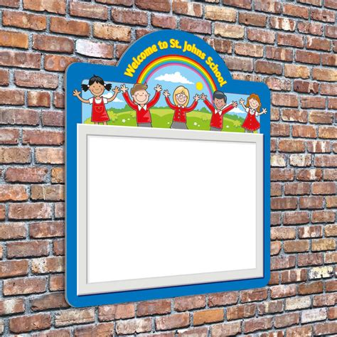 School Notice Board Sign, Arch-top - Customised For Your School