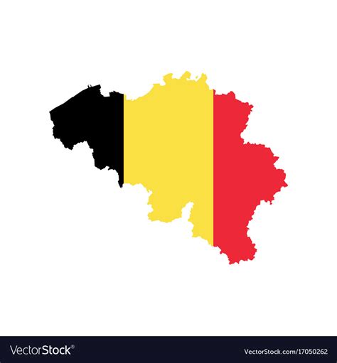 Belgium map and flag Royalty Free Vector Image