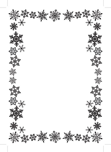 Free Snowflake Border Clipart & Look At Clip Art Images - ClipartLook