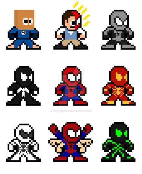 8-bit Spider-Man Through the Ages by 8BitHeroDotOrg on DeviantArt ...