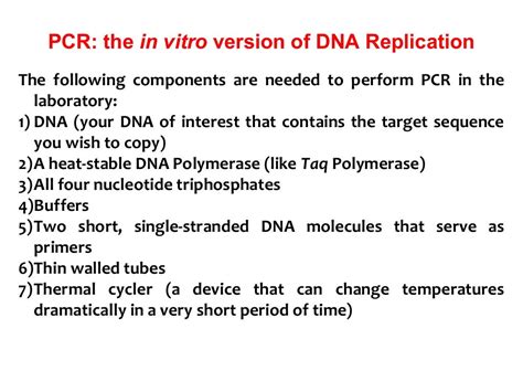 Pcr and its applications