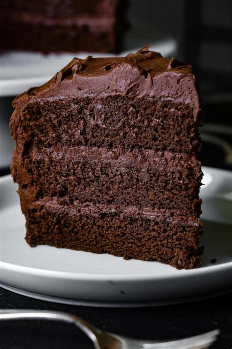 Perfectly Moist Chocolate Cake Recipe (Homemade!) - Oh Sweet Basil