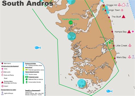 South Andros (Bahamas) Map - Ontheworldmap.com