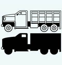 Army truck silhouette Royalty Free Vector Image