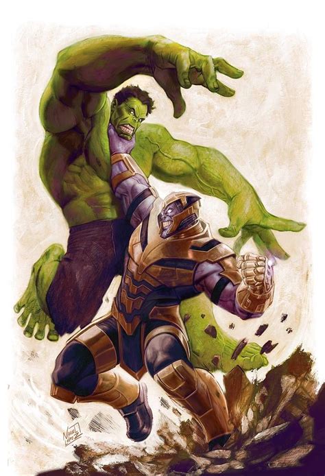 Thanos vs Hulk by Nahuel-Lopez on DeviantArt | Thanos vs hulk, Marvel ...