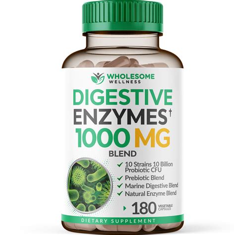 Digestive Enzymes 1000MG + Prebiotics & Probiotics - Wholesome Wellness