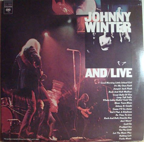 Johnny Winter Live johnny winter and (Vinyl Records, LP, CD) on CDandLP