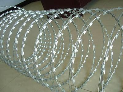 Standard Galvanized Razor Wire and Concertina Wire Sizes