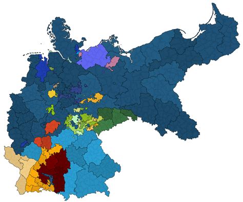 Administrative map of the German Empire in 1900 by dsfisher on DeviantArt