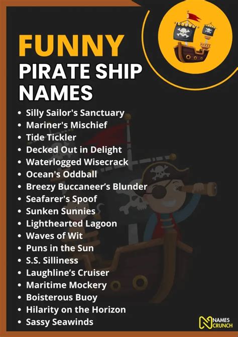 Funny Pirate Ship Names (Cool and Creative) - Names Crunch