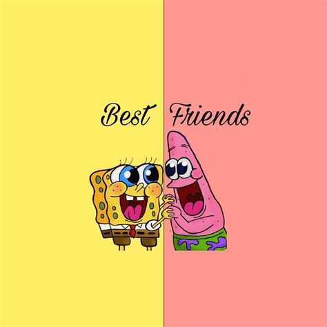 Metadinha | Best friend wallpaper, Friends wallpaper, Spongebob wallpaper