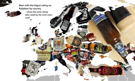 The best beers of Europe, according to Ratebeer... - Maps on the Web