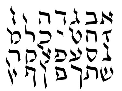 This the modern hebrew typography Hebrew Alphabet, Hebrew Letters ...