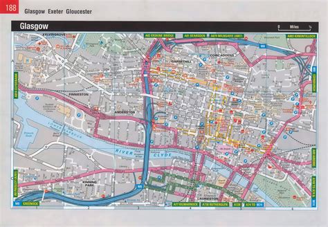 Large detailed road map of Glasgow city center | Glasgow | United ...