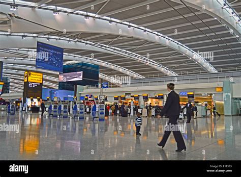 View of Terminal 5 Departures at Heathrow Airport, London Borough of ...