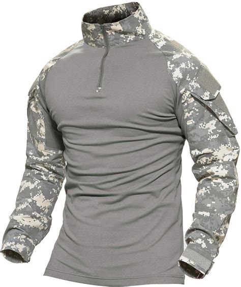 Buy MAGCOMSEN Men's Camo Tactical Military Shirts 1/4 Zip Long Sleeve ...