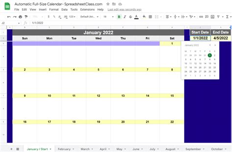 10 Best Google Sheets Calendar Templates | Boxysuite